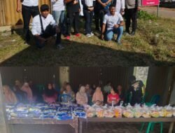 Baksos Jurnalis dan Forkopimcam Sukses Bagikan Sembako ke Warga Kurang Mampu di Parittiga
